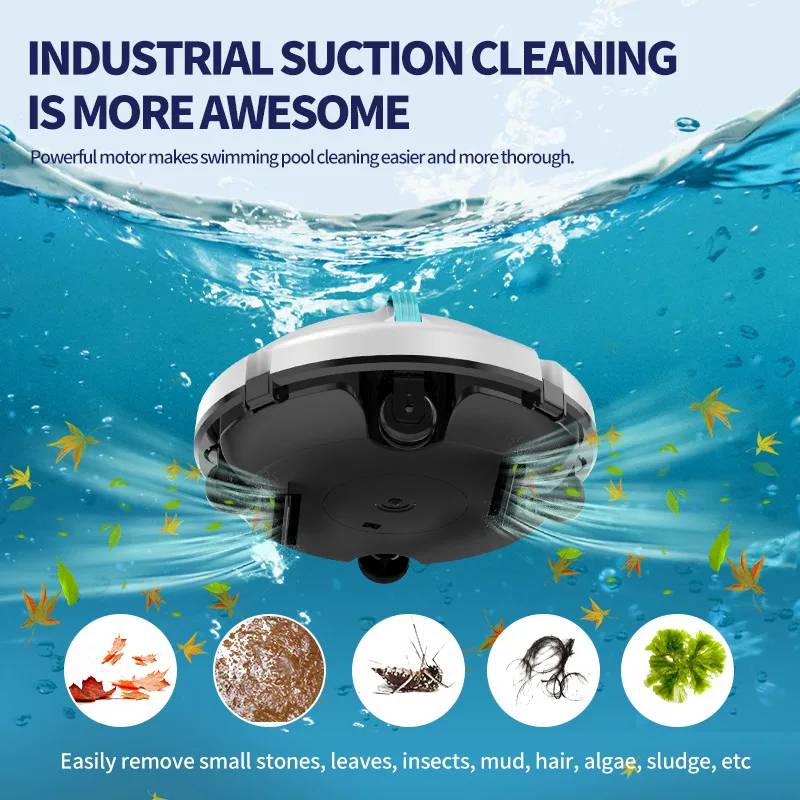 USA EU Custom Swimming Pool Cleaning Robot Automatic Underwater Pool Vacuum Robot for Above Ground Pool